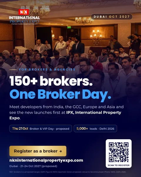 Broker poster: 150+ brokers, one room, register as a broker
